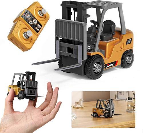 Şarjlı Mini METAL Forklift (Uzaktan Kumandalı) - Kumandadan Hareketli, Gerçekçi İnşaat Deneyimi!