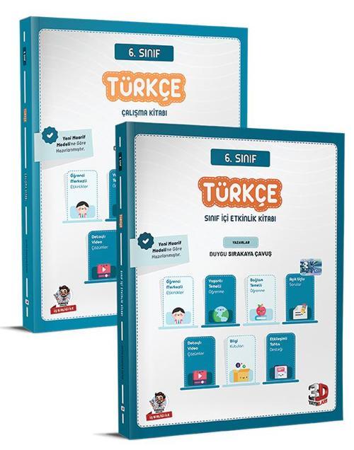 3D 2026 5. Sınıf Türkçe Çalışma Kitabı + Çalışma Kitabı 2 Kitap