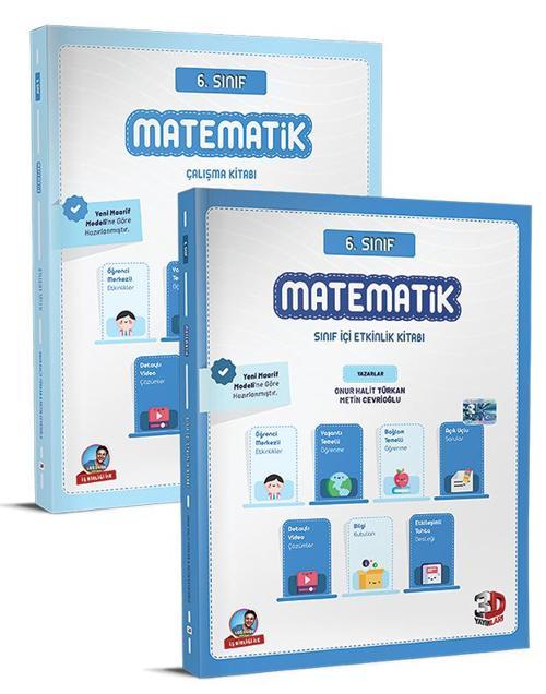 3D 2026 5. Sınıf Matematik Ek Sınıf İçi Etkinlik Kitabı + Çalışma Kitabı 2 Kitap