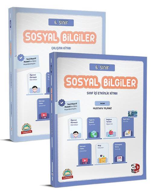 3D 2026 5. Sınıf Sosyal Bilgiler Çalışma Kitabı + Çalışma Kitabı 2 Kitap
