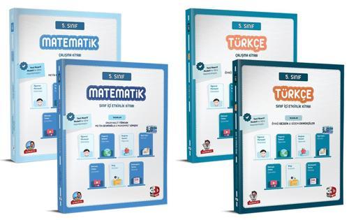 3D 2026 5. Sınıf Matematik + Türkçe Ek Sınıf İçi Etkinlik + Çalışma Kitabı Seti 4 Kitap