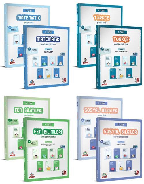 3D 2026 6. Sınıf Matematik + Türkçe + Fen + Sosyal Etkinlik + Çalışma Kitabı Seti 8 Kitap