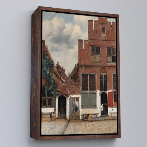 Çerçeveli Johannes Vermeer - Küçük Sokak Tablosu-7472