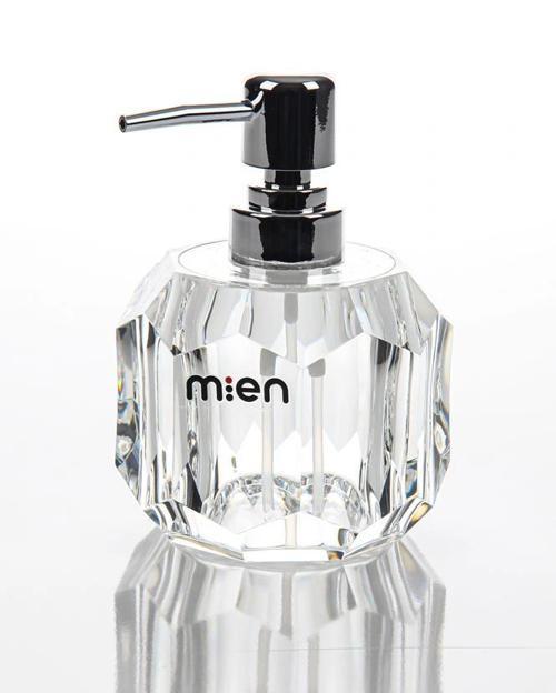 MEN 1547 Akrilik Gri Şeffaf Sıvı Sabunluk 15x8x8 cm