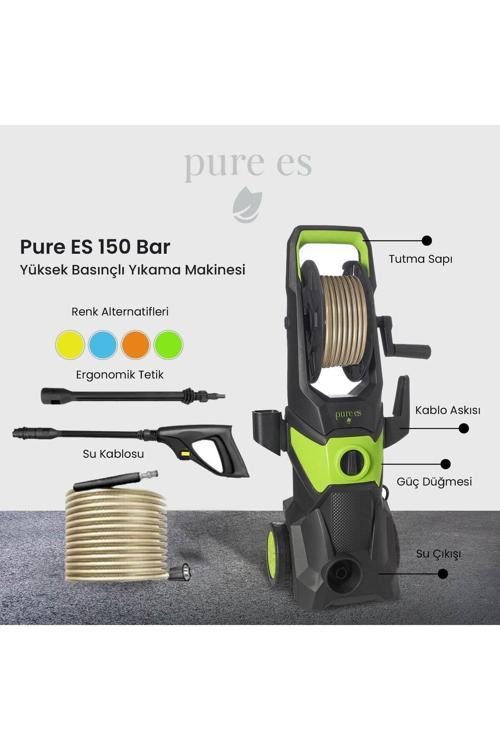 Yüksek Basınçlı Yıkama Makinesi Siyah - Yeşil