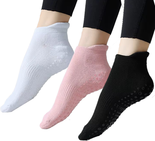 Kısa Yoga ve Pilates Çorabı 3'lü Set