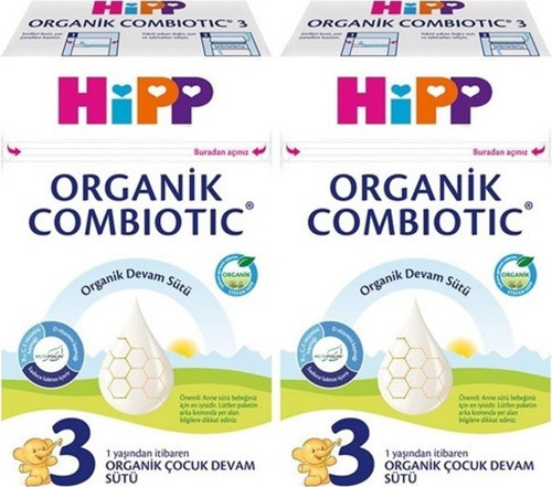Hipp Organik Combiotic Devam Sütü 600GR No:3 (1 Yaşından İtibaren) (2 Li Set)