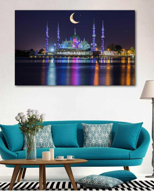 Gece Manzara Resimleri Duvar Dekorasyon Kanvas Tablo
