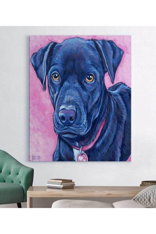 Köpek Resimli Kanvas Tablo