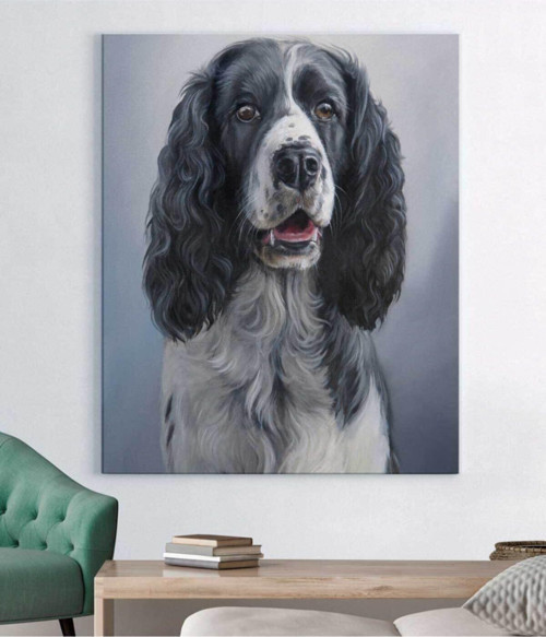 Köpek Resimli Kanvas Tablo