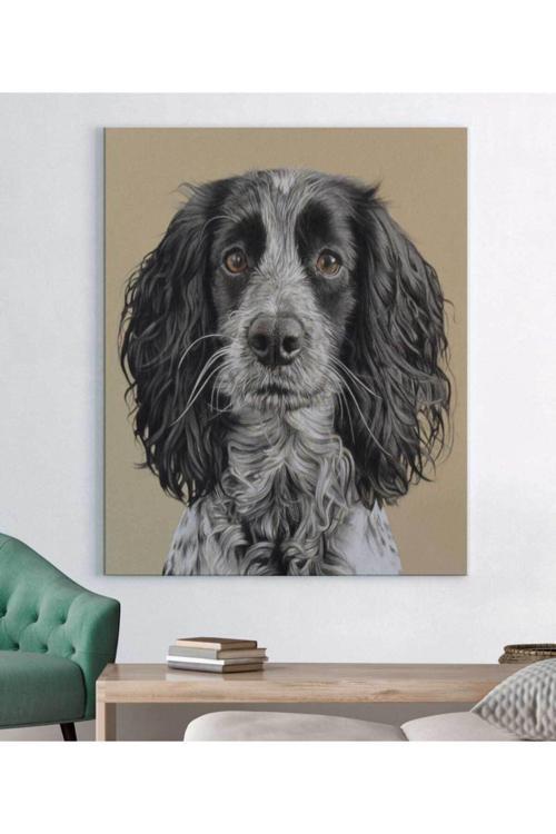 Köpek Resimli Kanvas Tablo