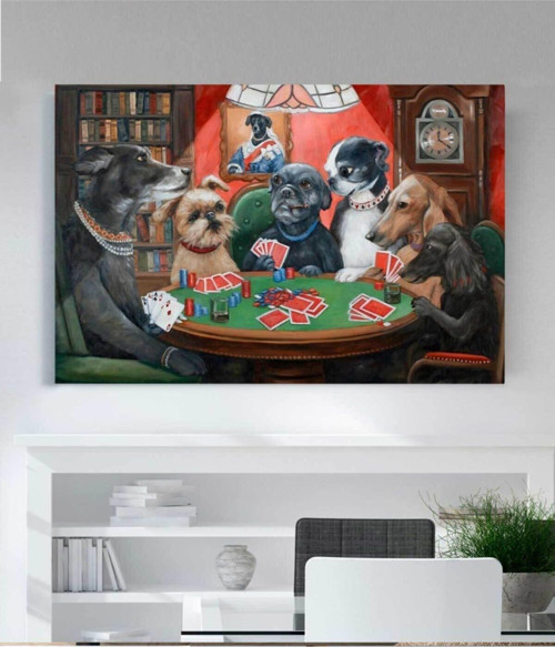 Köpek Resimli Kanvas Tablo
