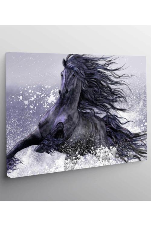 At Resimli Kanvas Tablo