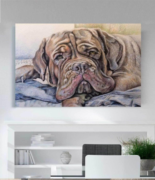 Köpek Resimli Kanvas Tablo