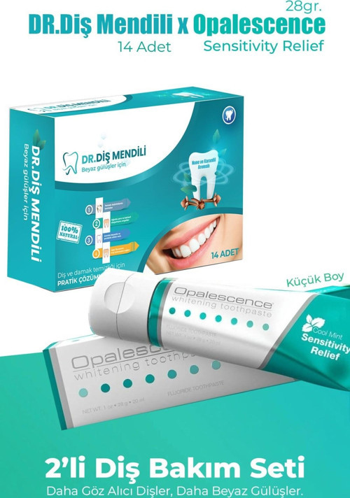 Sensitivity Relief Hassas Dişler İçin Diş Macunu 28gr + Dr. Diş Mendili 14 Adet – 2 li Diş Bakım Seti