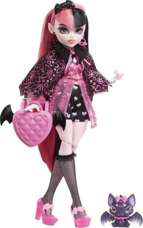 Pembe ve Siyah Saçlı Draculaura Bebeği