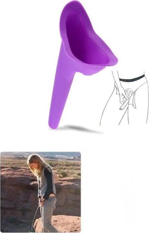 Kadınların İçin Temiz Tuvalet Hijyenik Ayakta İşeme Aparatı Mor - Açık Alan, Kamp, Festival, AVM, Tüm Dış Ortaml