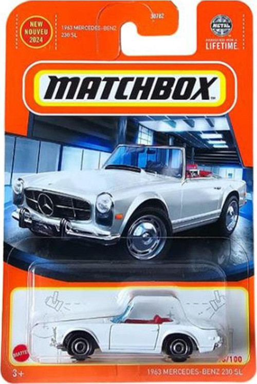 1963 Mercedes-Benz 230 SL - Beyaz (1/64) Yurt Dışı Uzun Kartonet
