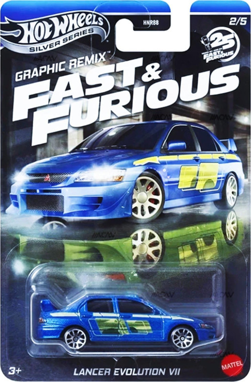 Fast & Furious ( 25Th Anniversary ) Graphic Remix - Lancer Evolution Vıı ( Özel Seri Model Araba )