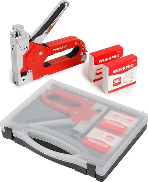 WP223005 3 IN 1 4-14mm Profesyonel Mekanik Zımba ve 14mm Çivi Tabancası + 1500 Adet Zımba/Çivi