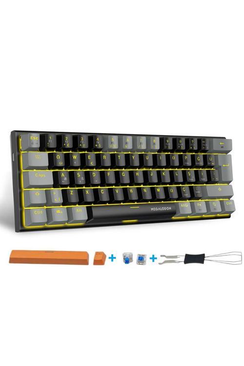 Mini T9 Mekanik Oyuncu Klavyesi Blue Switch Türkçe Mekanik Oyun Klavyesi