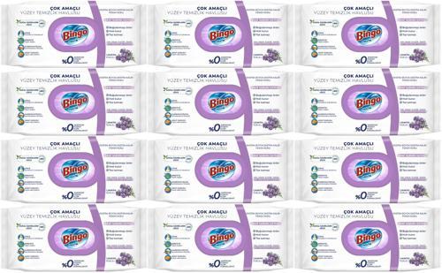 Clean Yüzey Temizlik Havlusu 96 Yaprak Lavanta Kokulu Plastik Kapaklı (12 Li Set) 1152 Yaprak