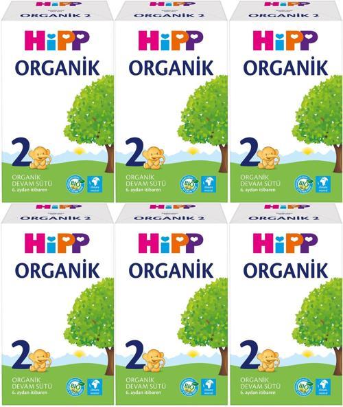 Organik Devam Sütü 600GR No:2 (6. Aydan İtibaren) (6 Lı Set)