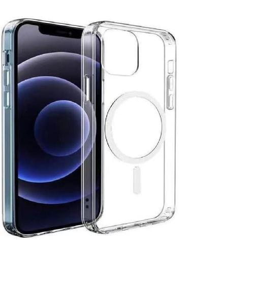 Apple iPhone 11 Pro Max için MagSafe Uyumlu Şeffaf Kılıf, Şarj Özellikli Sararmaz Sert Kapak