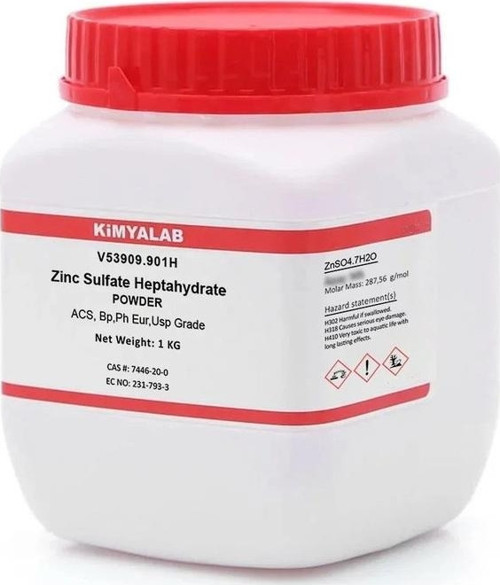 Çinko Sülfat 1Kg - Farma Kalite- Saflık % 99,6