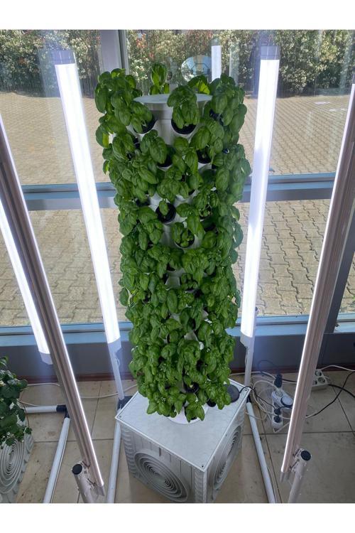 Dikey Bitki Üretim Kulesi 15 Katlı-120 Gözlü - Hidroponik Full Set