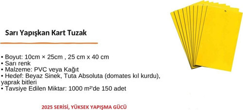 Sarı Yapışkan Ferohormon 10*25 Tuzak 10'Lu Paket ( Sinek Ve Zararlılar İçin)