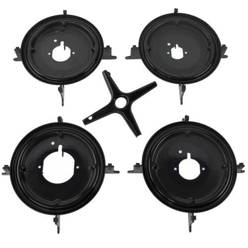 Dominox & Ukinox Uyumlu Cam Ocak Izgara Seti 9 Parça, Izgara, Izgara Tabağı, Cezvelik