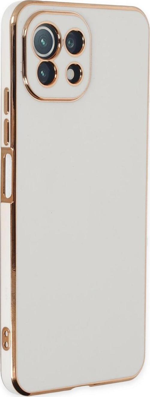Xiaomi Mi 11 Lite Kılıf Olive Plated Beyaz
