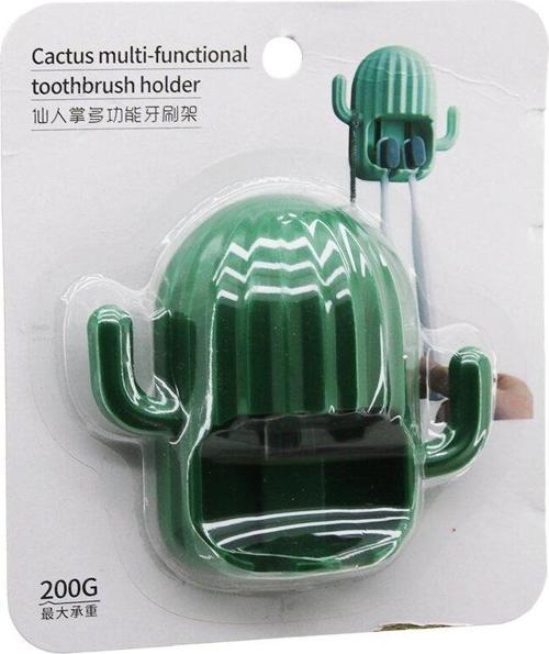 KAKTÜS MODELİ DİŞ FIRÇALIK - 2 KOL ASKILIK YAPIŞKANLI MONTAJ (5314)