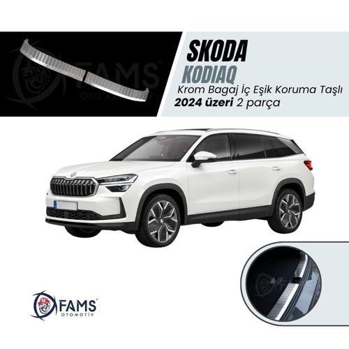 Skoda Kodıaq Uyumlu Bagaj İç Eşik Koruma 2024 Üzeri P.çelik (Taşlı)