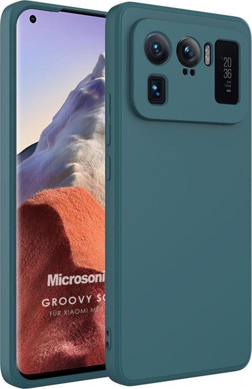 Xiaomi Mi 11 Ultra Kılıf Groovy Soft Koyu Yeşil