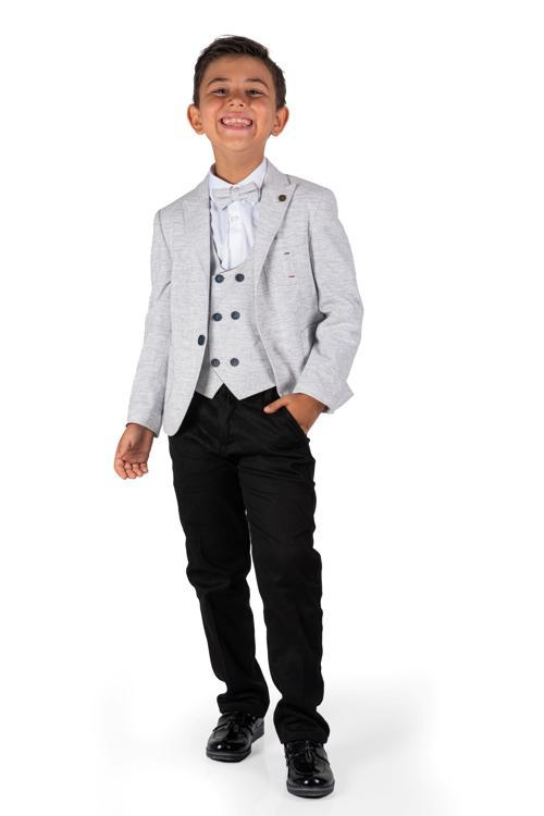 Aysuda Ceketli Yelekli Takım Elbise KOYU GRİ