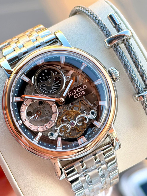 Otomatik Mekanizma İtalyan Tasarım Bileklik 5Atm Suya Dayanıklı Erkek Kol Saati 02014.3