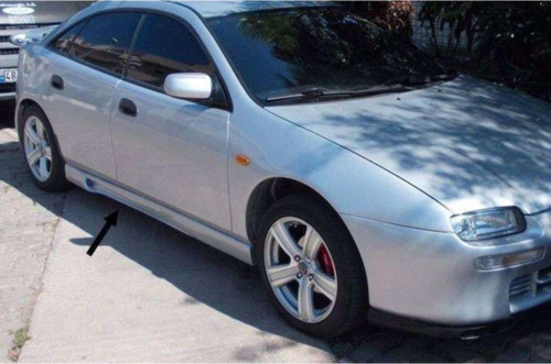 Mazda Lantis Kapı Altı Marşpiyel Takımı - Mat Siyah