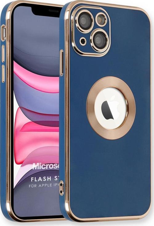 Apple iPhone 13 Kılıf Flash Stamp Lacivert