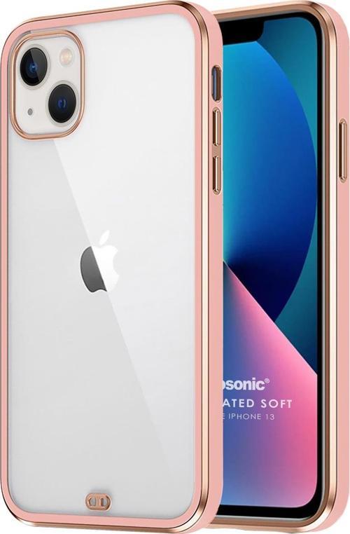 Apple iPhone 13 Kılıf Laser Plated Soft Pembe