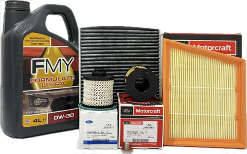 Ford Fiesta 1.5 TDCi Dizel Filtre Bakım Seti 2017 Sonrası Hava+Yağ+K.Polen+Yakıt Filtresi+Motor Yağı