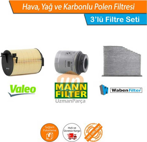 Jetta 1.4 TSI CAX Filtre Seti Valeo Mann Wbn Karbonlu 2007-2010