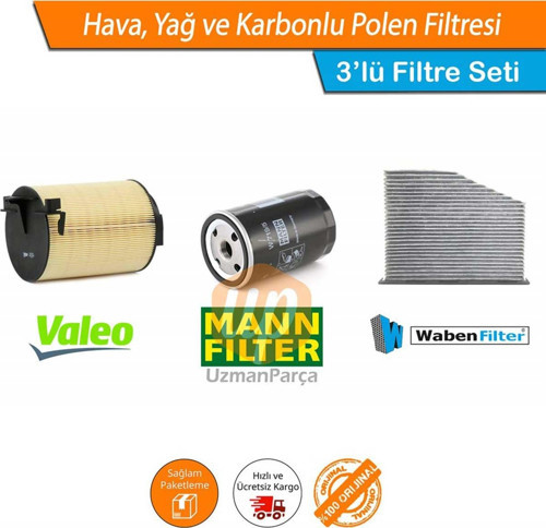 VW Passat B6 1.6 Filtre Seti Valeo Mann Wbn Karbonlu 2005-2011