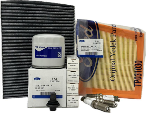 Ford B-Max 1.4 - 1.6 Benzinli Filtre Bakım Seti 2012-2018 Hava+Yağ+Karbonlu Polen Filtresi+Buji Seti