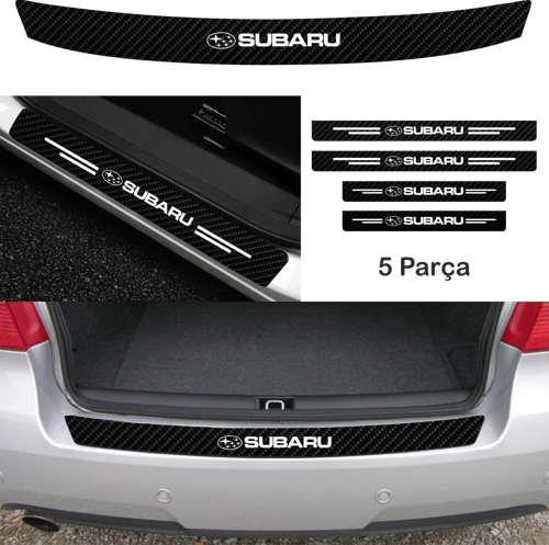 Subaru Justy İçin Özel Uyumlu Aksesuar Oto Bağaj Ve Kapı Eşiği Özel Sticker Set Karbon