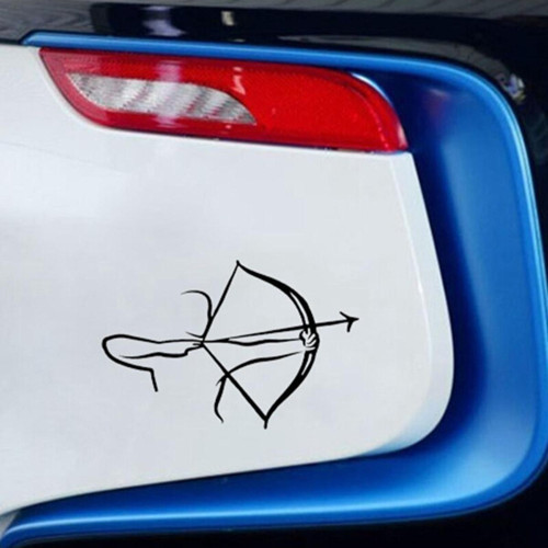 Okçuluk Spor Tasarım Oto Özel Sticker Siyah 19*12,5 Cm
