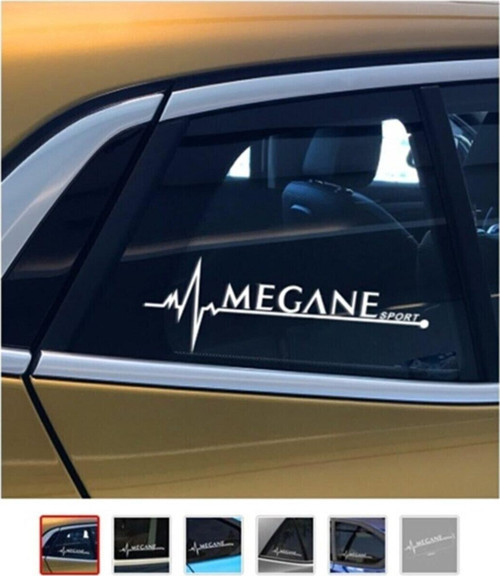 Megan Sport Oto Özel Sticker 2 Adet Beyaz 20*7 Cm