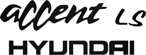 Hyundai Accent İçin Özel Uyumlu Aksesuar Oto Özel Sticker 20 Cm