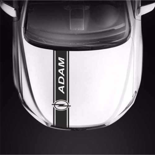 Opel Adam İçin Özel Uyumlu Aksesuar Oto Kaput Şerit Özel Sticker